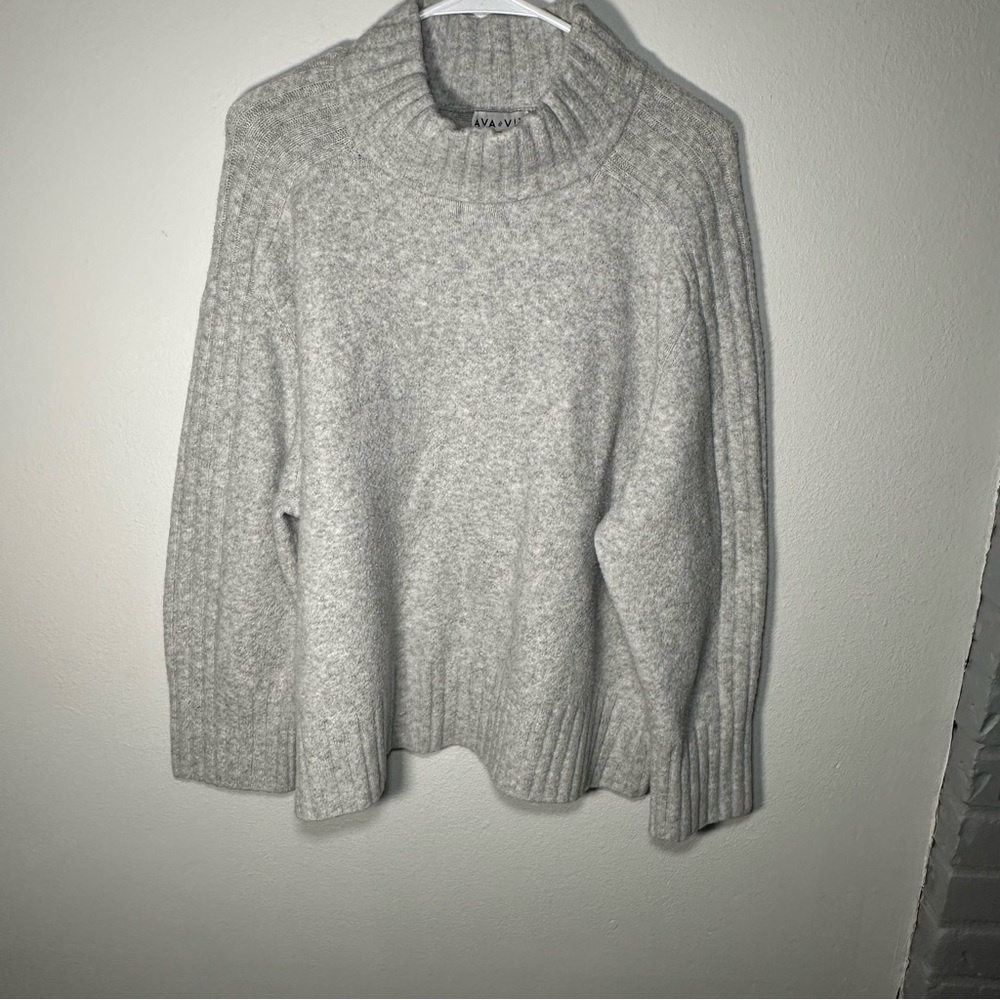 Ava & Viv Light Gray Turtleneck Sweater